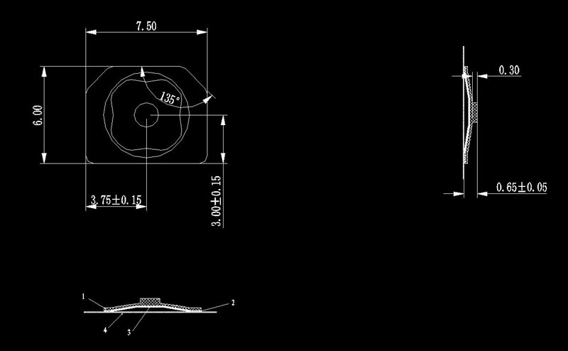 SD-DX9白色單個按鍵，硅膠帶凸點(diǎn)貼紙，四腳鍋?zhàn)衅存I彈片